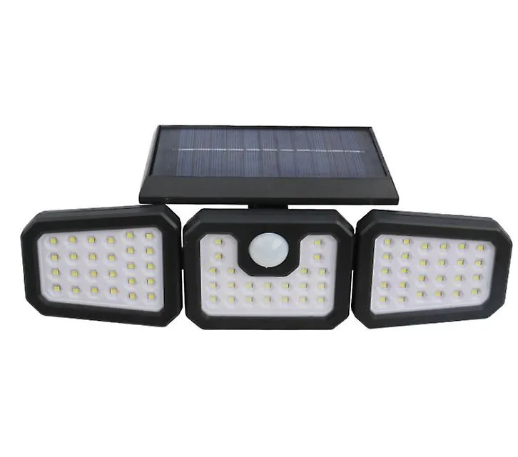 144led 144led / 74LED solar three-head wall light, rotatable outdoor human body induction courtyard street light AZ16205