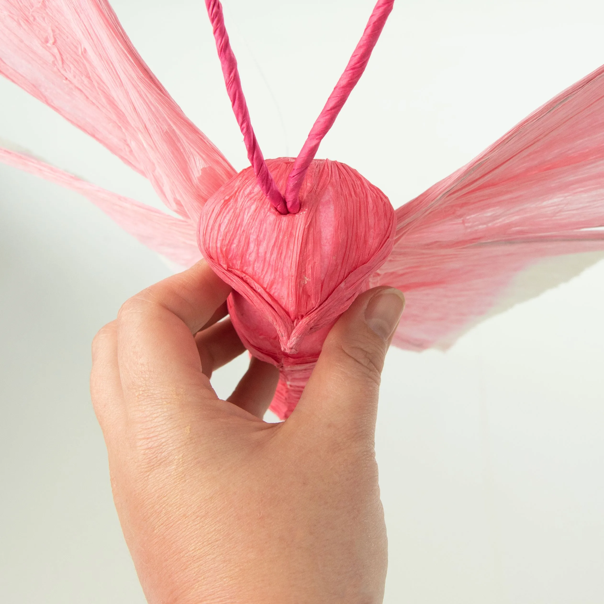 16" Paper Butterfly Ornament: Light Pink