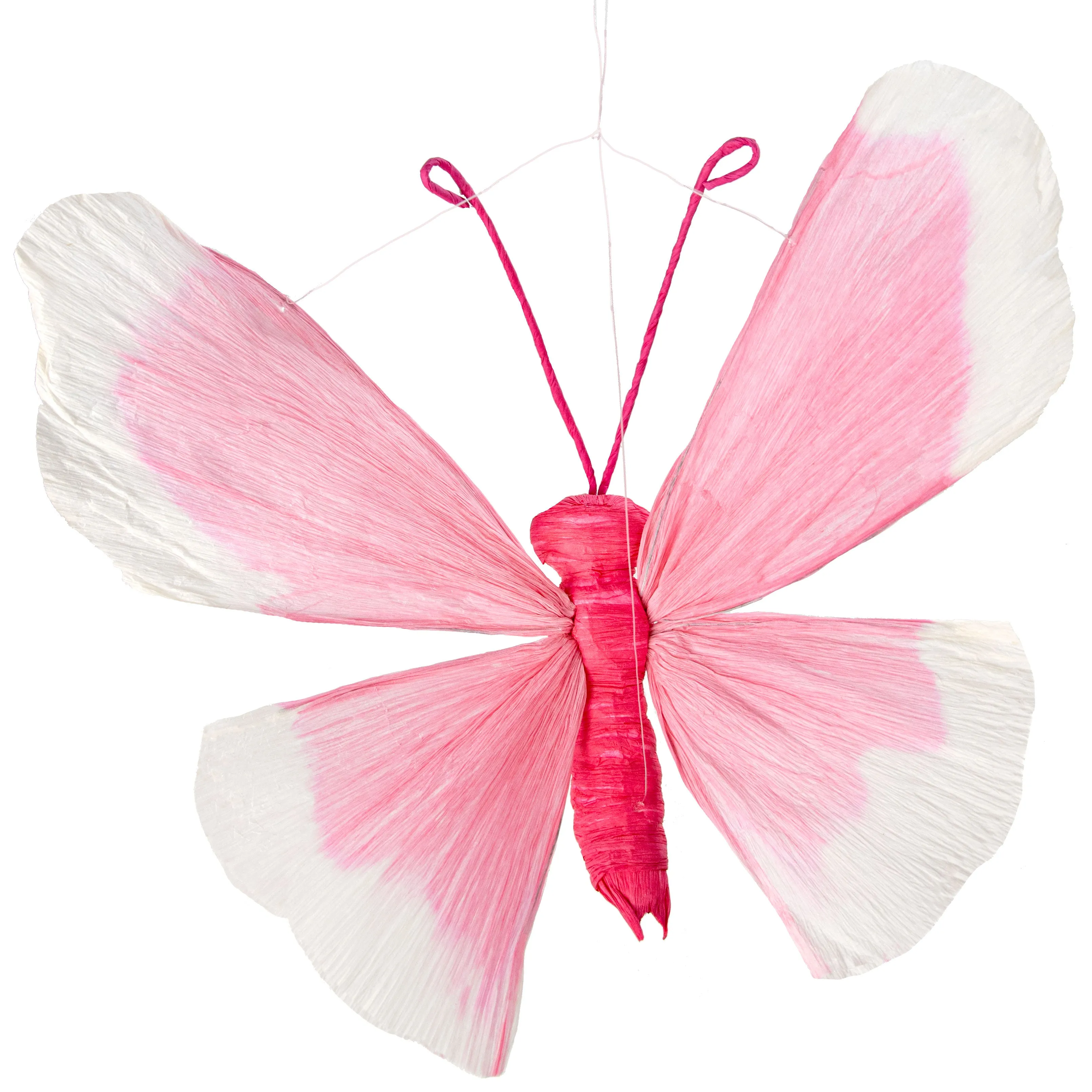 16" Paper Butterfly Ornament: Light Pink