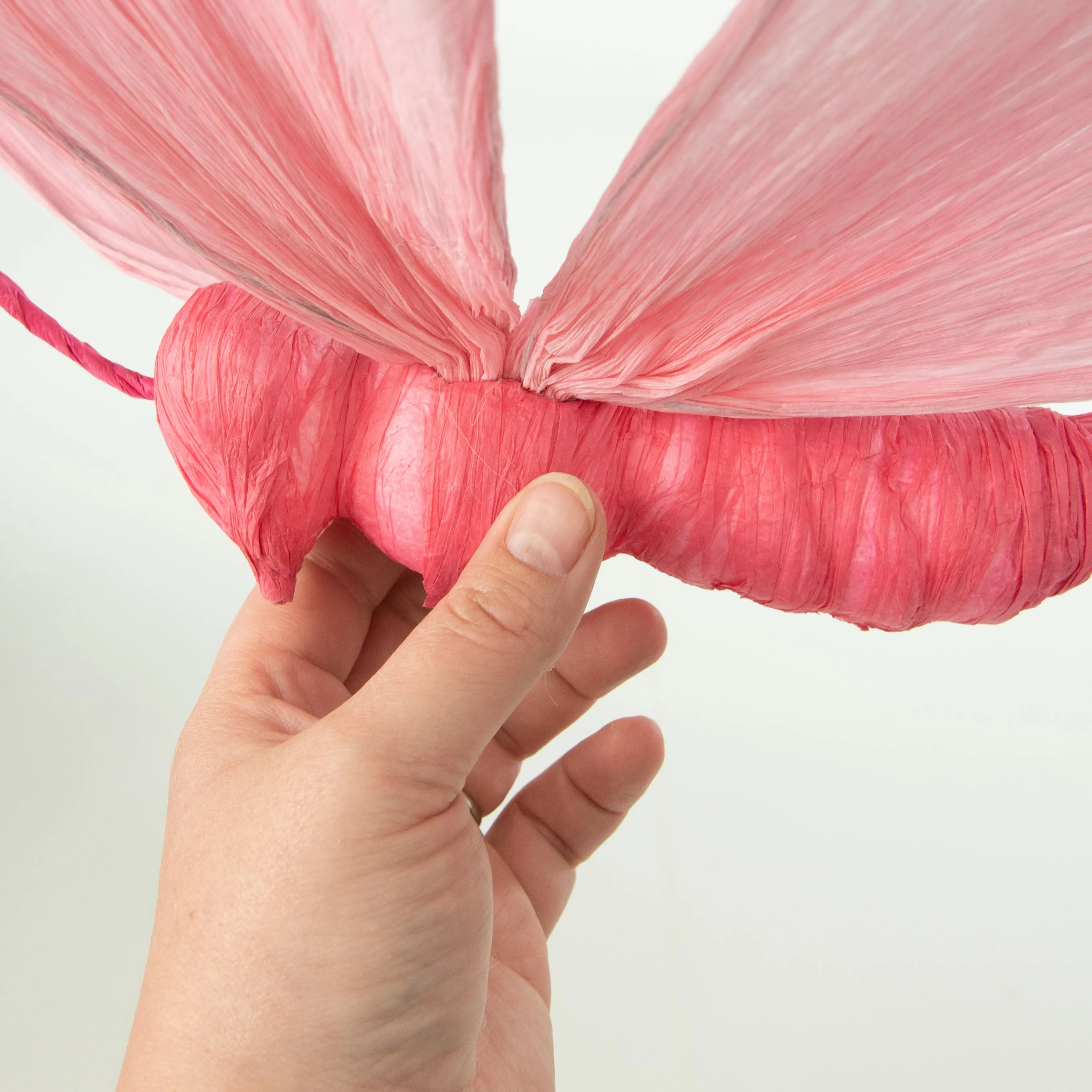 16" Paper Butterfly Ornament: Light Pink