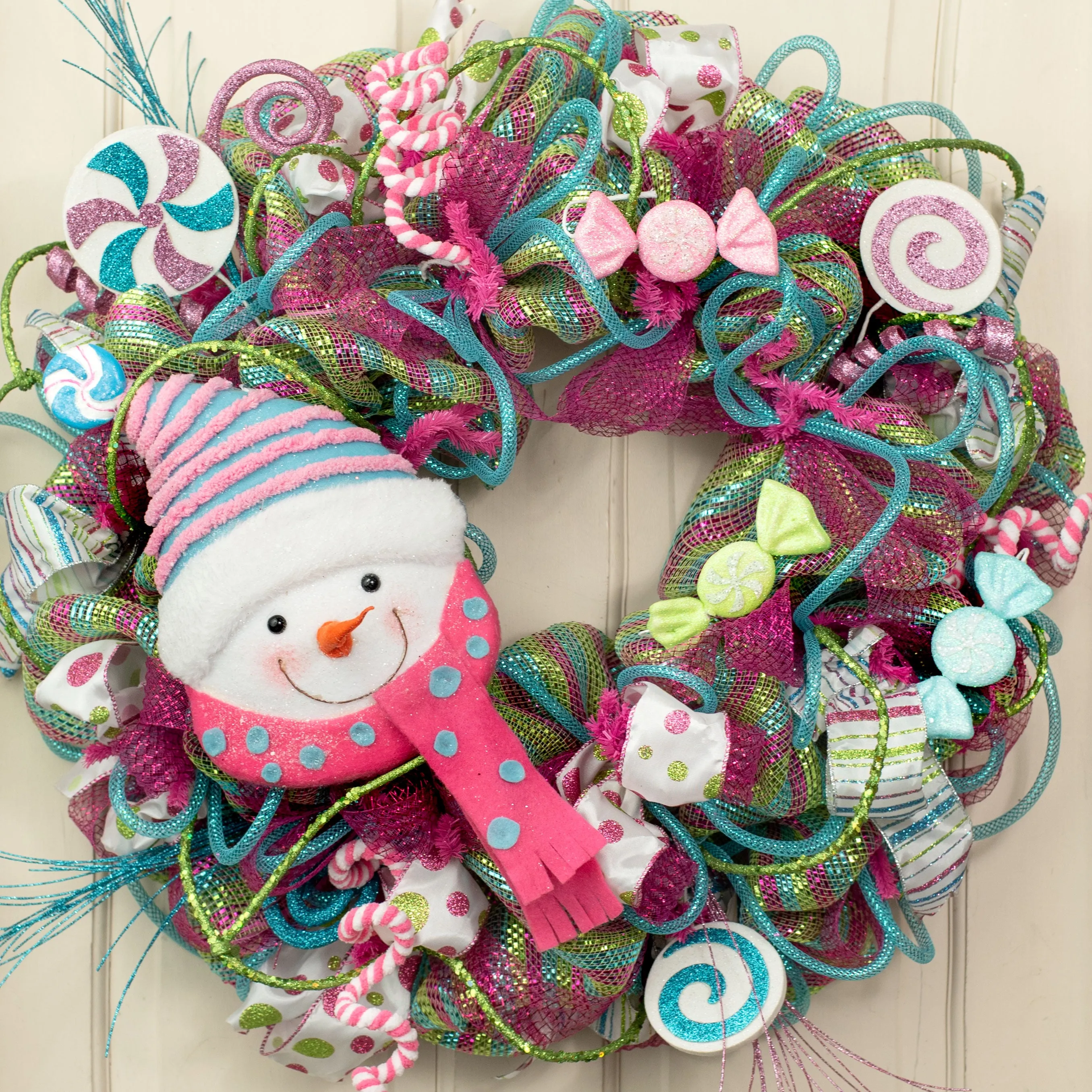 18" Candy Beanie Snowman Ornament