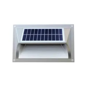 1W Solar LED Step Light Silver Finish 20 Lumens 4000K