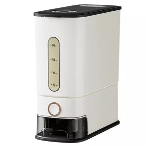 25 Lbs Rice Dispenser Large Grain Storage Container With Measuring Cup