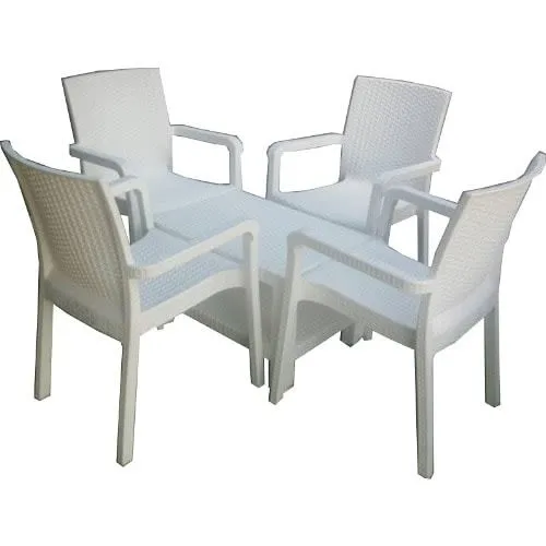 4 Malibu Arm Chairs with Lugano centre table