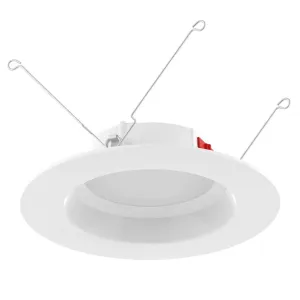6 inch R34 Retrofit LED Can Light, 10 Watts, 900lm, Selectable 2700K to 5000K, Smooth Trim