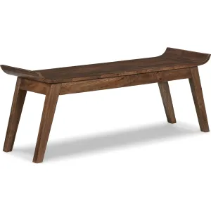 Abbianna Bench - Medium Brown
