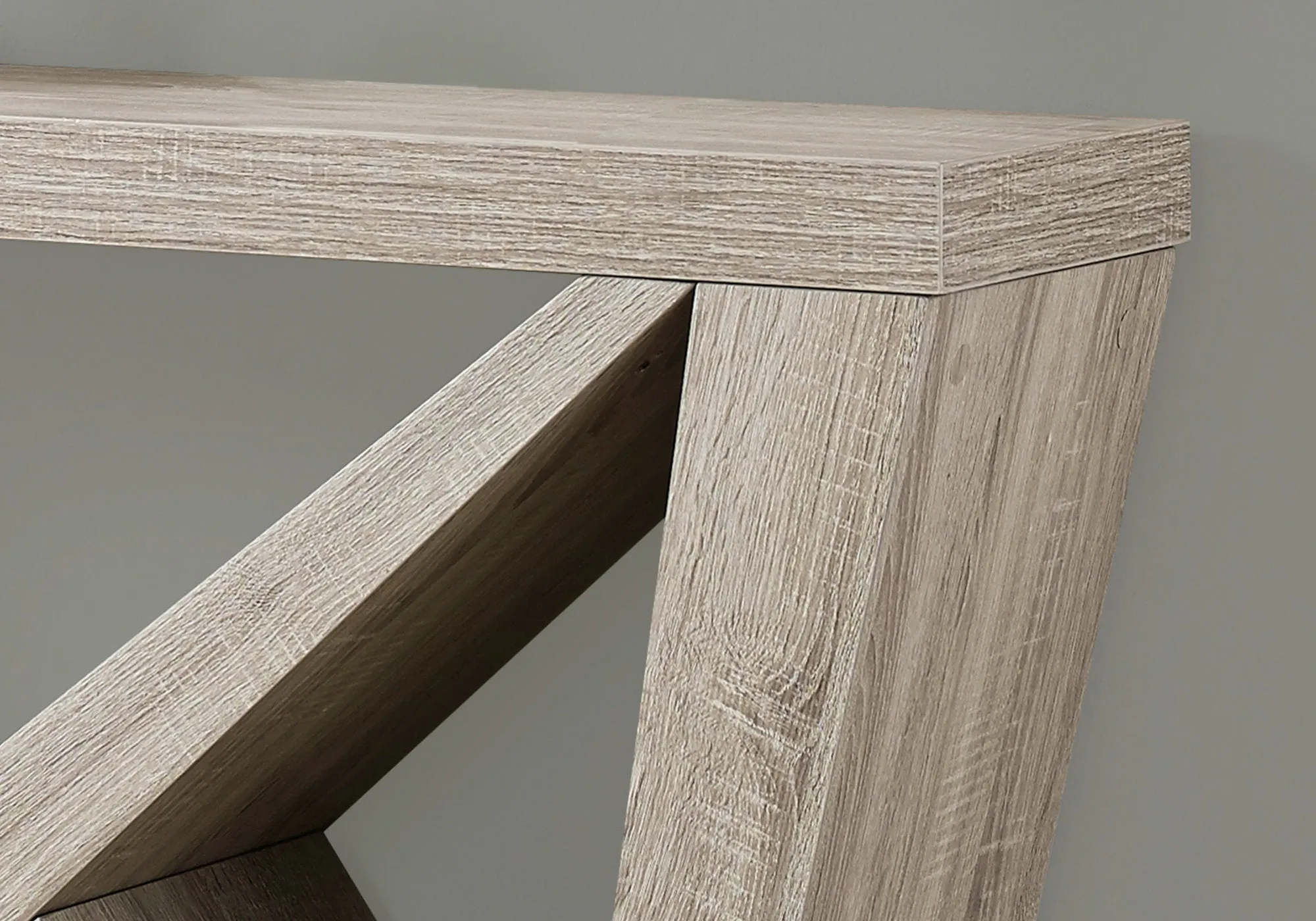Accent Table, Console, Entryway, Narrow, Sofa, Living Room, Bedroom, Brown Laminate, Contemporary, Modern