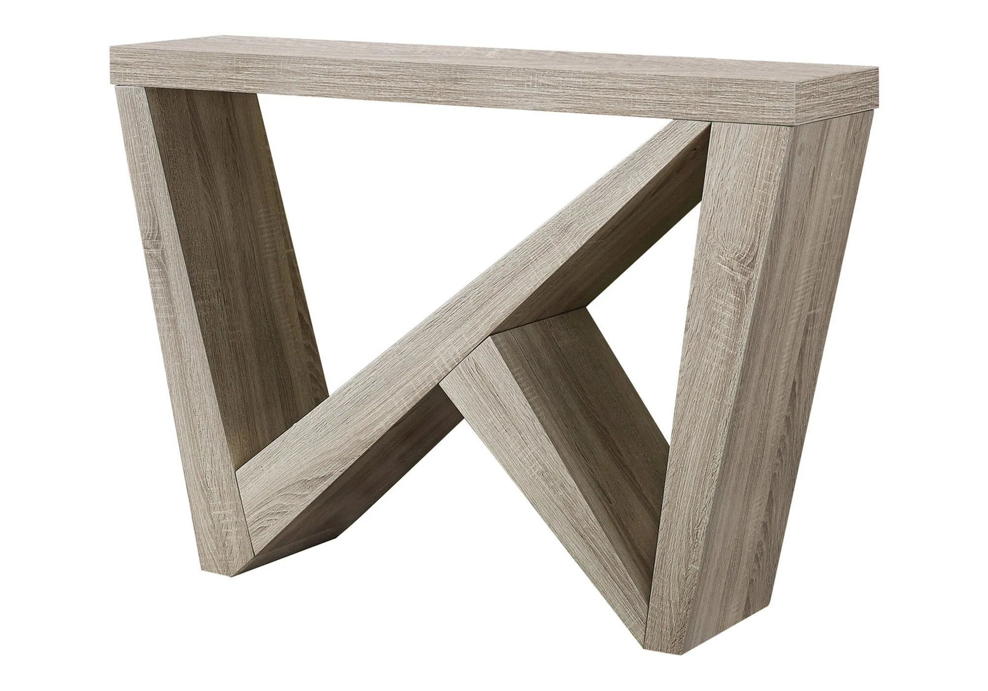 Accent Table, Console, Entryway, Narrow, Sofa, Living Room, Bedroom, Brown Laminate, Contemporary, Modern