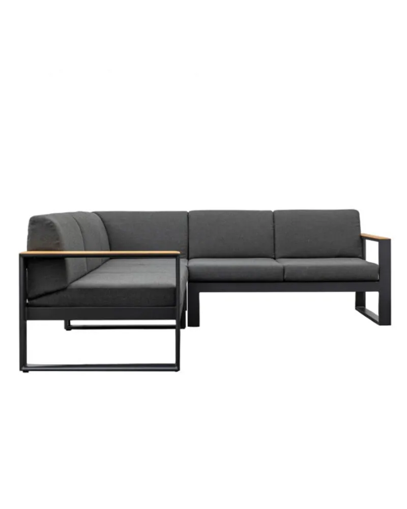 Agrigento Aluminium and Teak Garden Corner Sofa