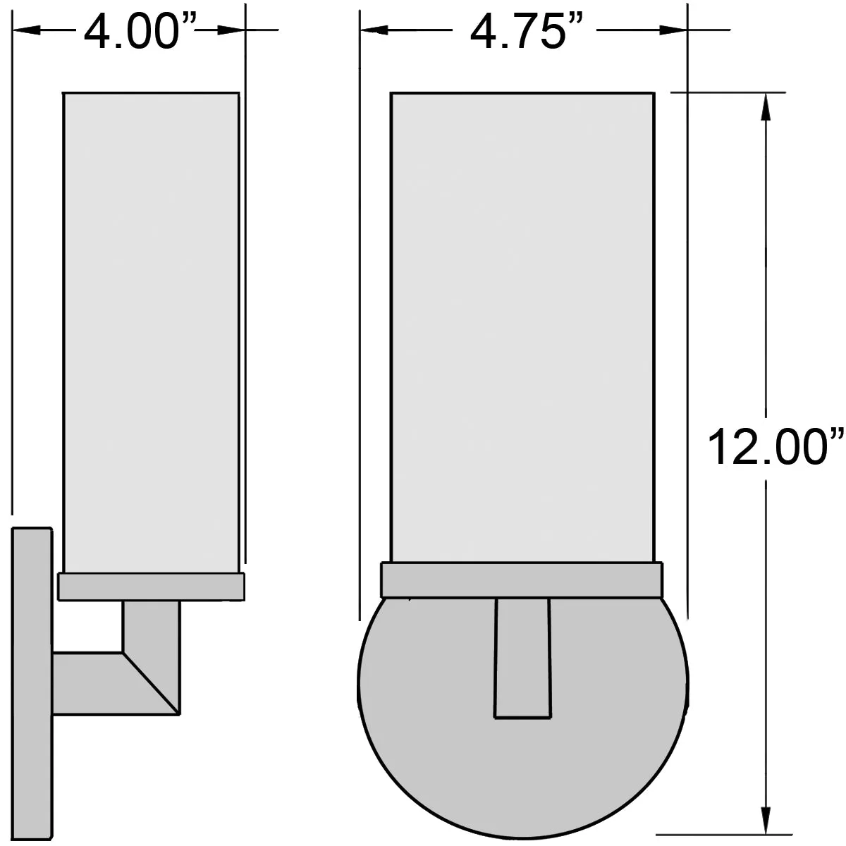 Aqueous LED Wall Sconce Light, Brushed Steel