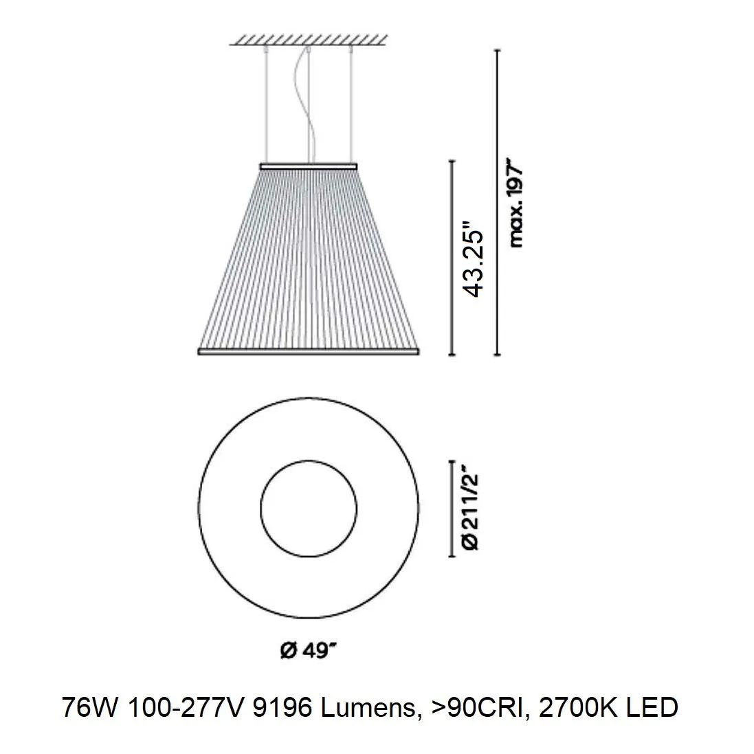 Array Cone LED Pendant Light
