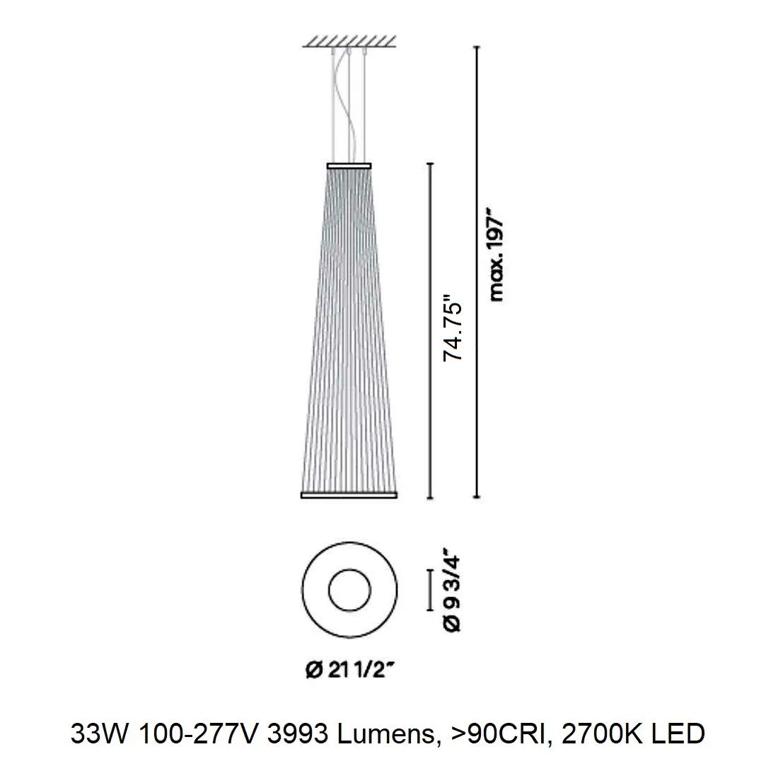 Array Cone LED Pendant Light