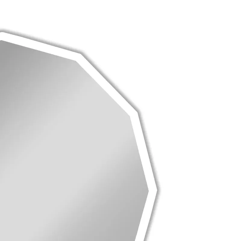 Artessa Minimal Design Round LED Mirror with Defogger, Dimmer, 3-Colour LED (90 x 90 CM)