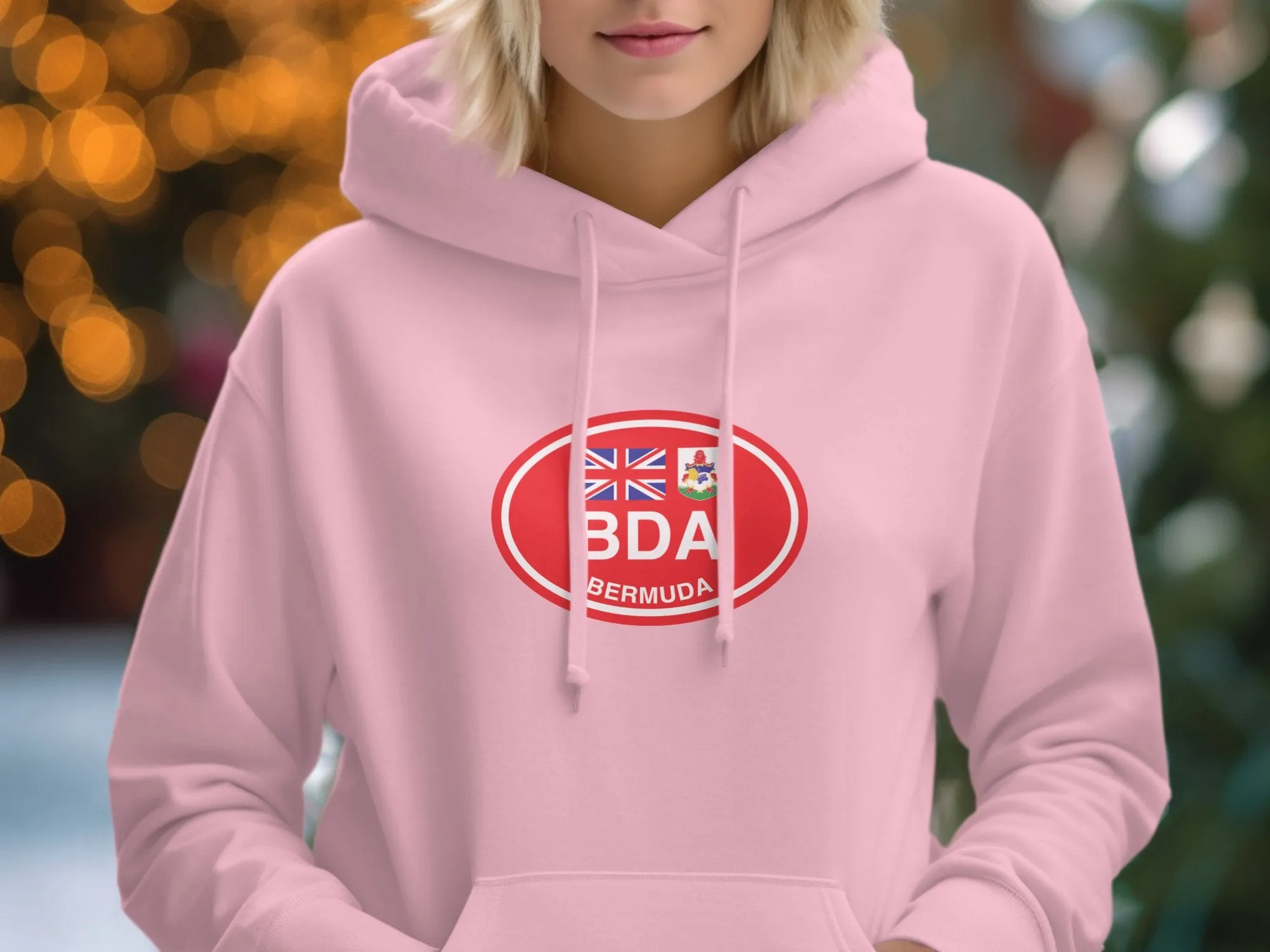 Bermuda Vacation Flag Hoodie for Pink Sand Beach Lovers