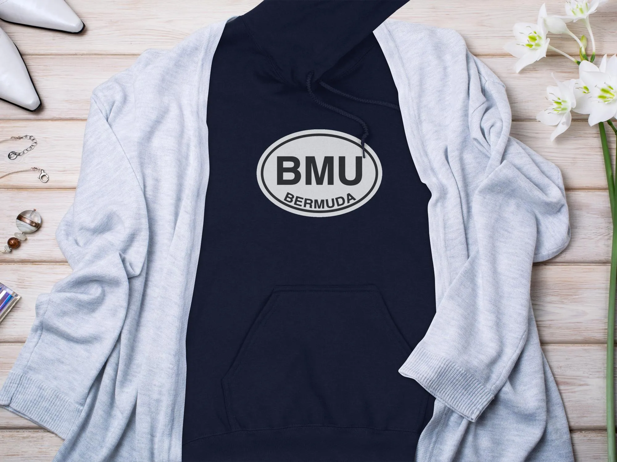 Bermuda Vacation Hoodie for Pink Sand Beach Lovers