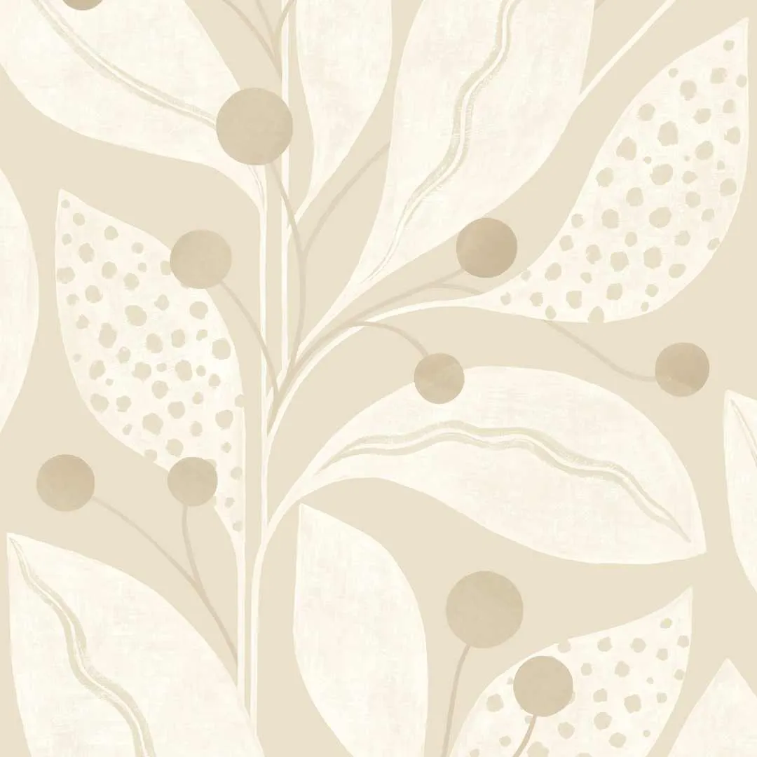 Berry Dot Wallpaper - Neutral - Ohpopsi