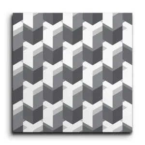 ChevronShade Monochrome Elegance Tile