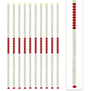 Craftox Decor Artificial Jasmine Buds & Rose Flower Garlands for Decoration|Garlands for Home Decoration|House Warming Decoration Item, Pack of 10 Red (81101-10)