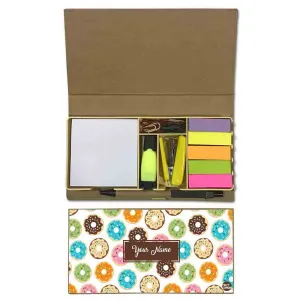 Custom Stationary Kit Box Organizer for School Use - Donuts