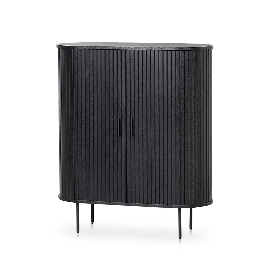 Dania 1.18 (H) Wooden Storage Cabinet - Full Black