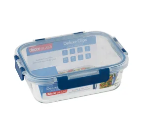 Décor Deluxe Clips™ 1L Oblong Glass Food Container