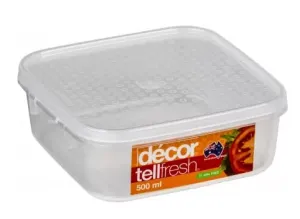 Décor Tellfresh™ 500ml Square Food Container