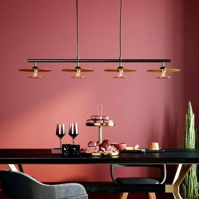 Disc Quattro Gold Dining Pendant Lamp