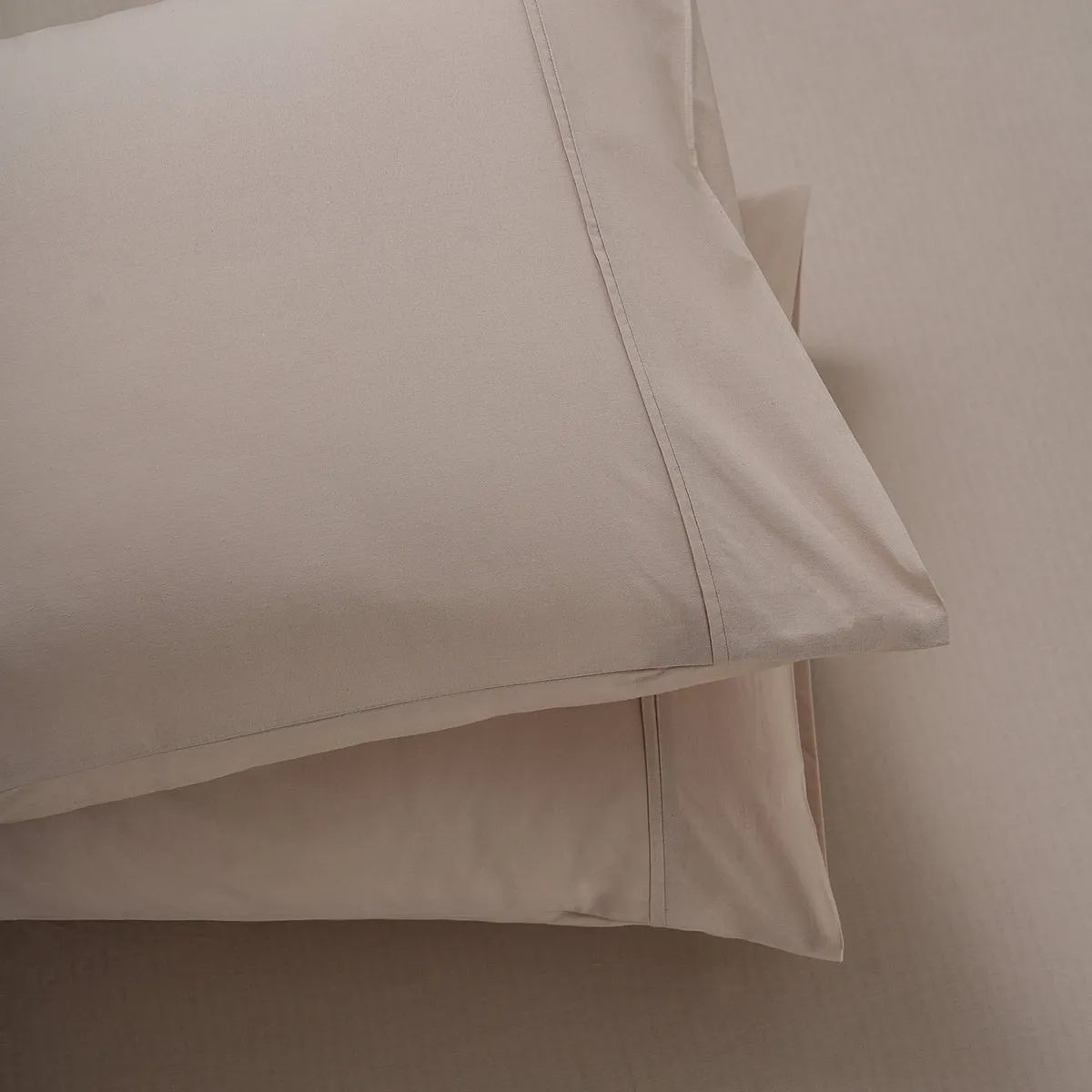 Eden Crisp & Light Weight 100% Cotton Solid Beige Fitted Sheet