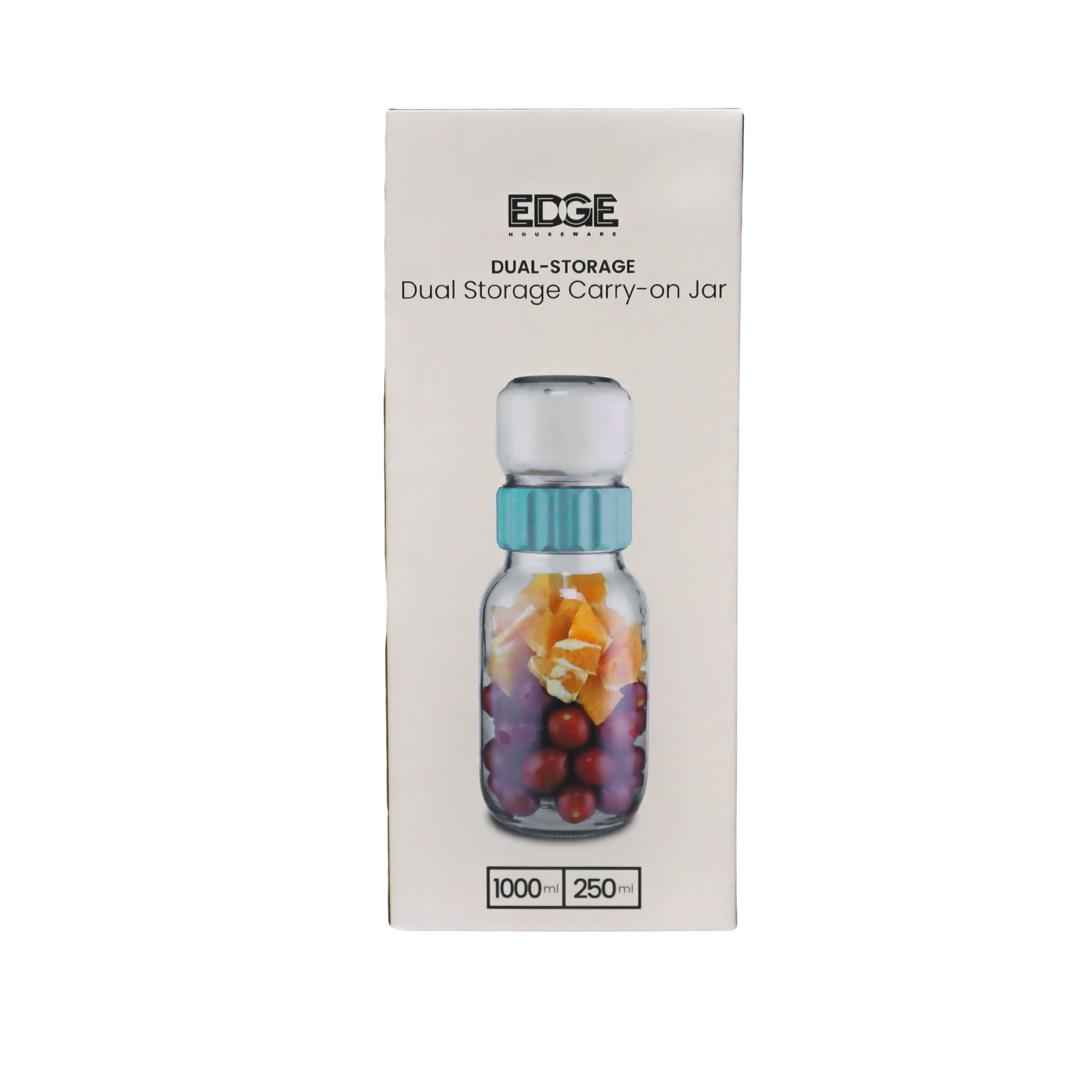 Edge Houseware Green Band Carry-on Mason Jar 250ml & 1000ml