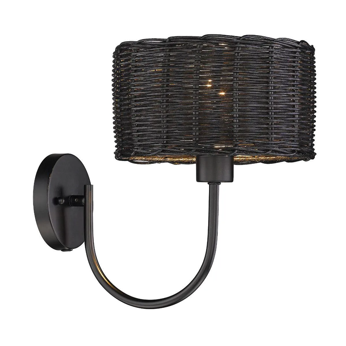 Erma 12 in. Wall Sconce Matte Black Finish