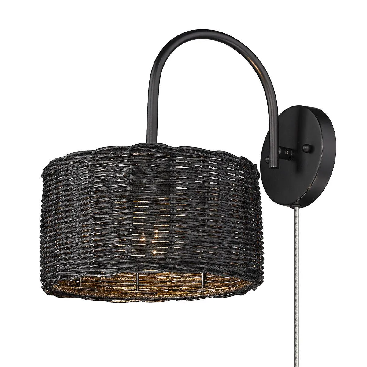 Erma 12 in. Wall Sconce Matte Black Finish