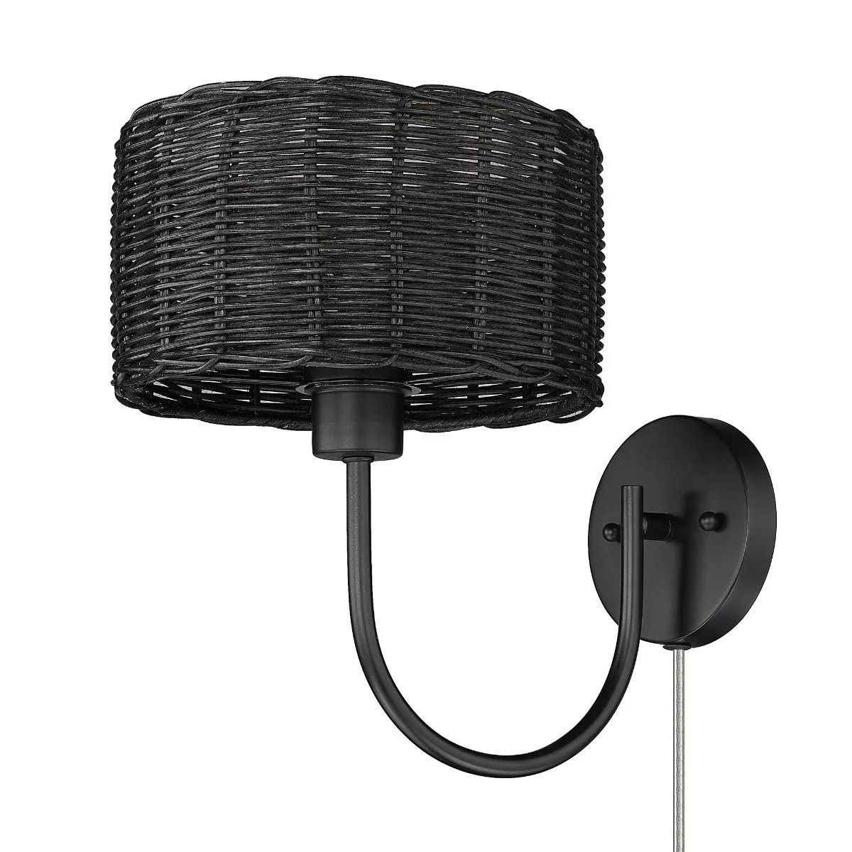 Erma 12 in. Wall Sconce Matte Black Finish
