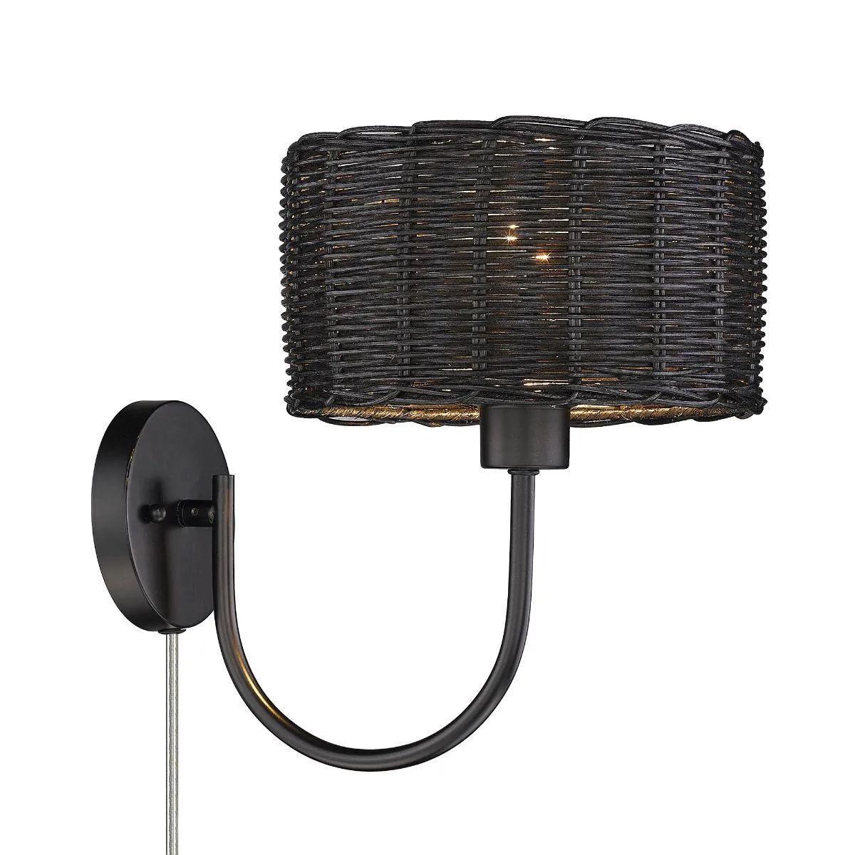 Erma 12 in. Wall Sconce Matte Black Finish