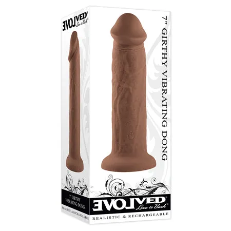 Evolved 7' Girthy Vibrating Dong - Dark