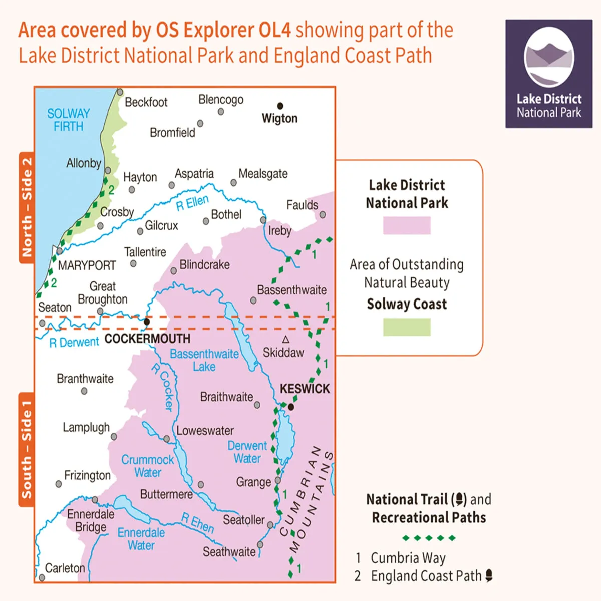 Explorer OL4 - The Lake District: North-western area 1:25,000