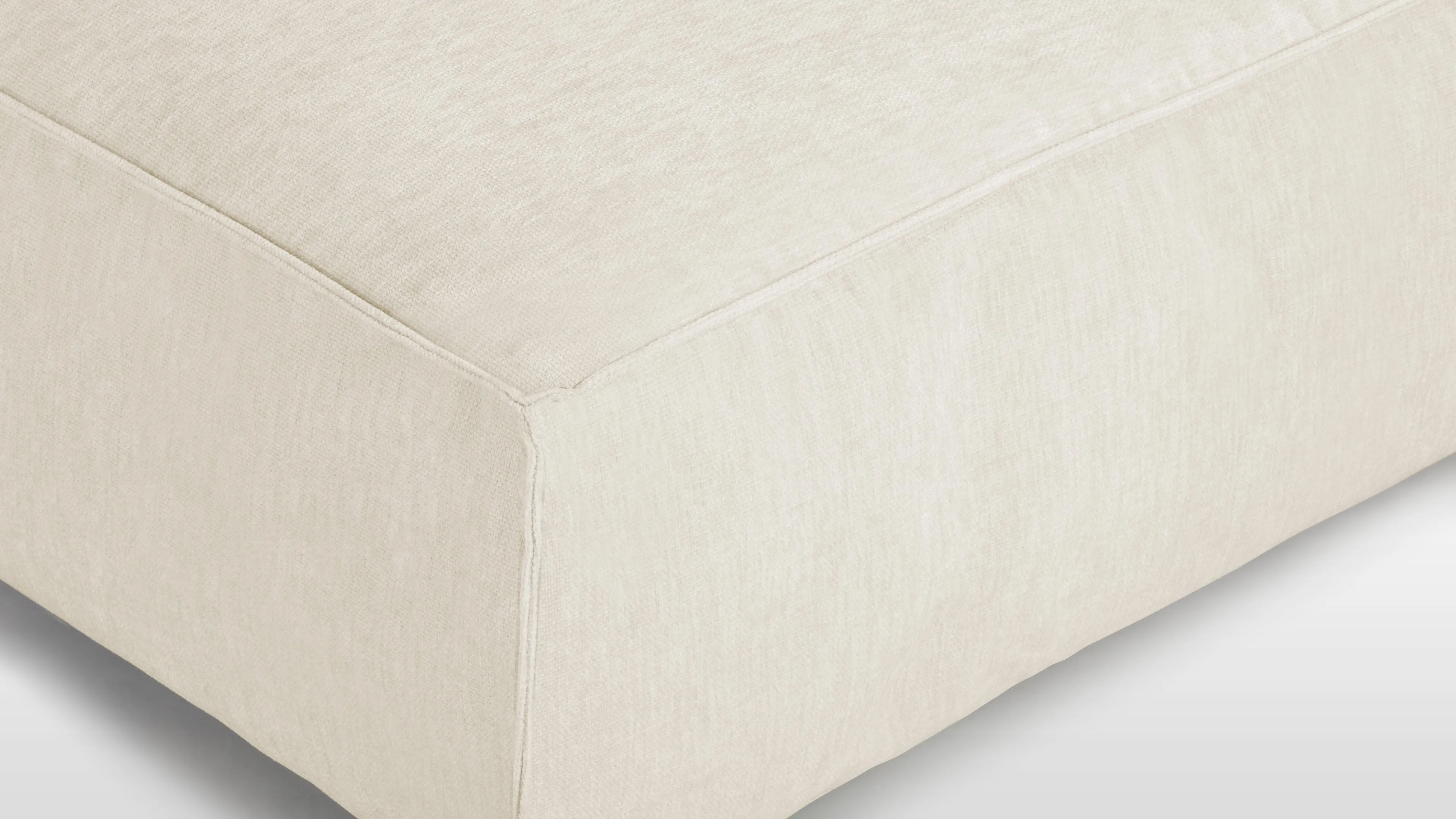 Extrasoft - Extrasoft Sectional Module, Extra Extra Large Seat, Ivory Chenille