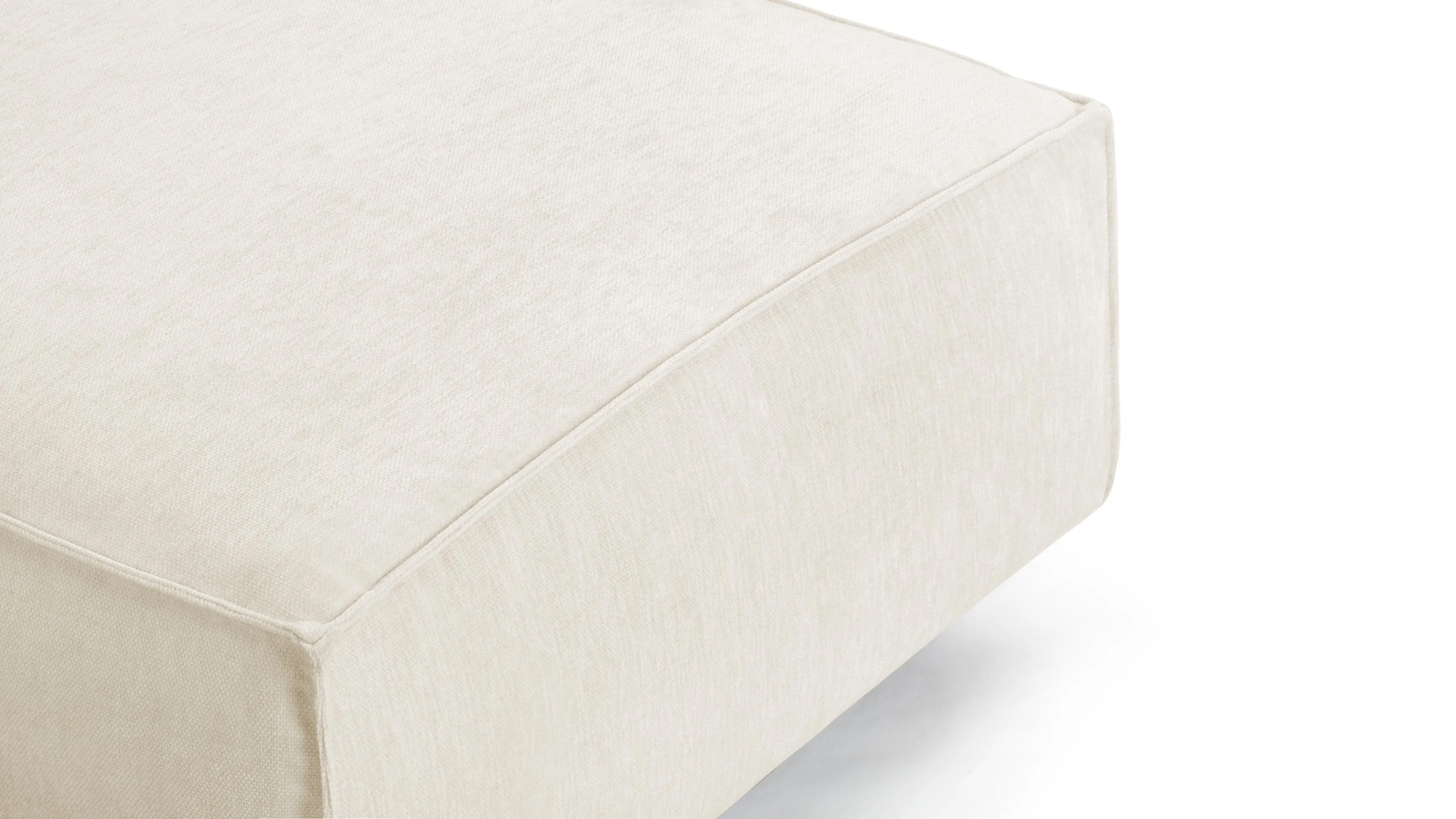 Extrasoft - Extrasoft Sectional Module, Extra Small Seat, Ivory Chenille