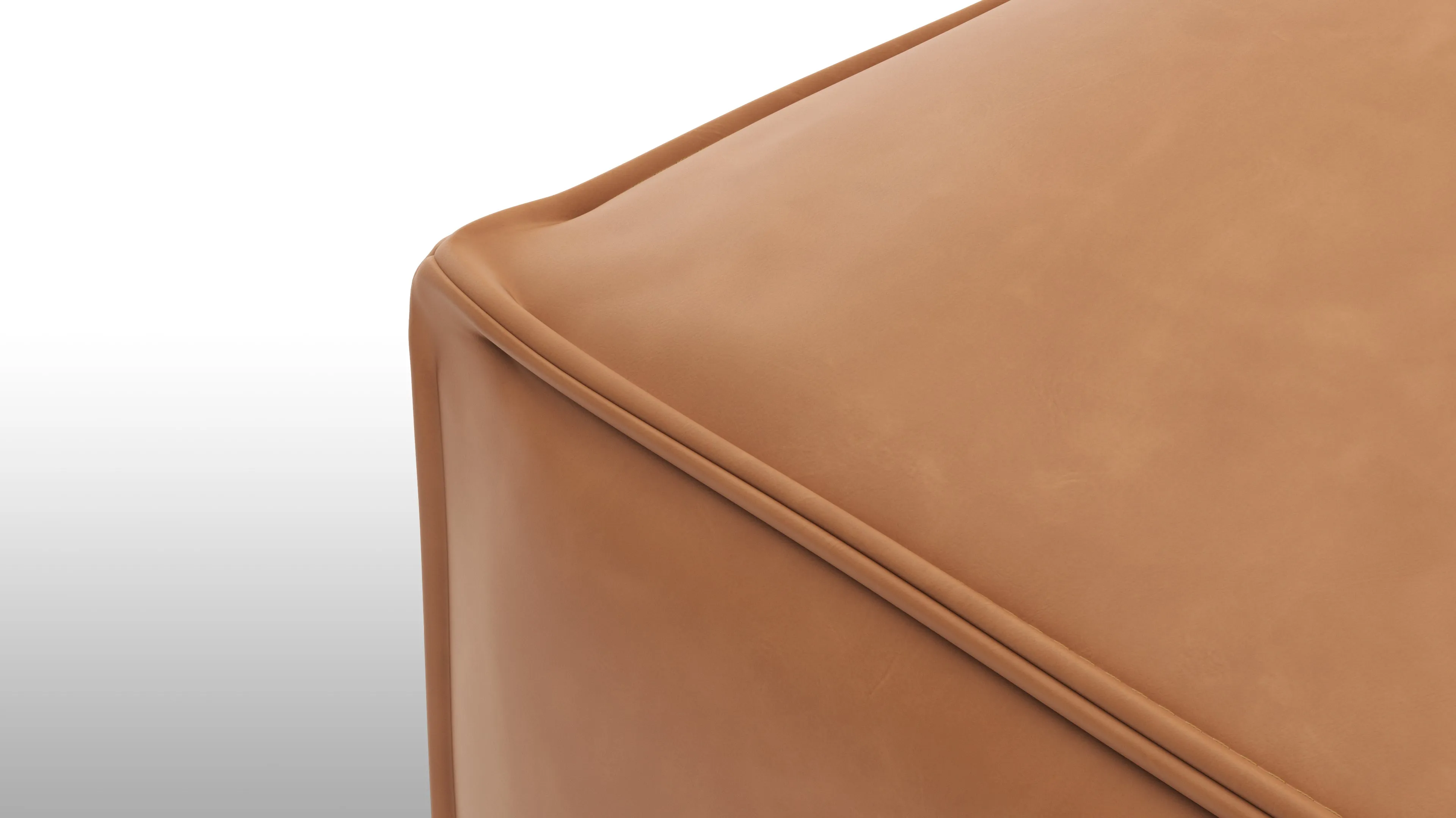Extrasoft - Extrasoft Sectional Module, Extra Small Seat, Tan Vegan Leather