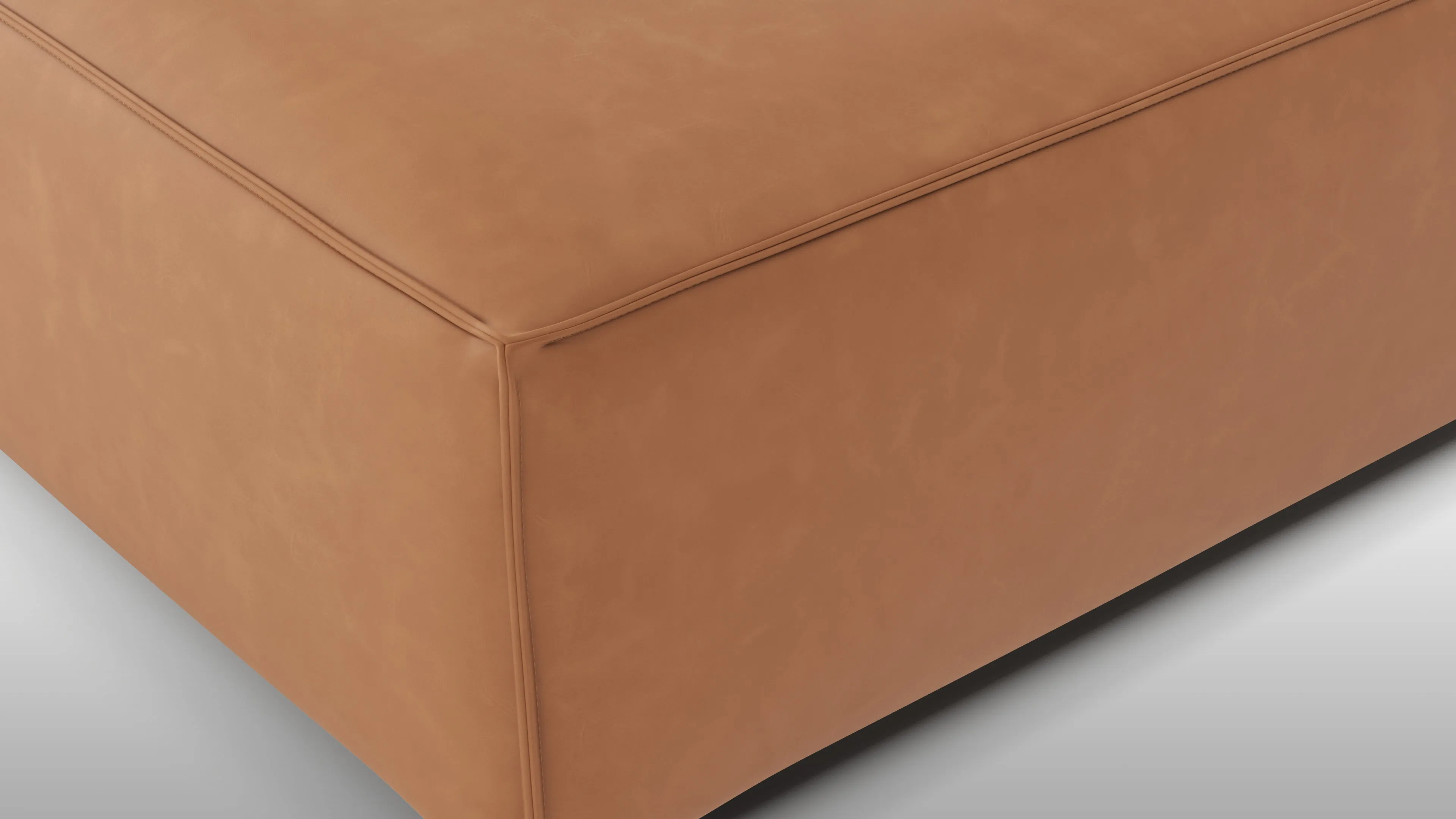 Extrasoft - Extrasoft Sectional Module, Extra Small Seat, Tan Vegan Leather