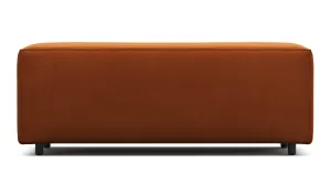 Extrasoft - Extrasoft Sectional Module, Large Armrest, Burnt Orange Velvet