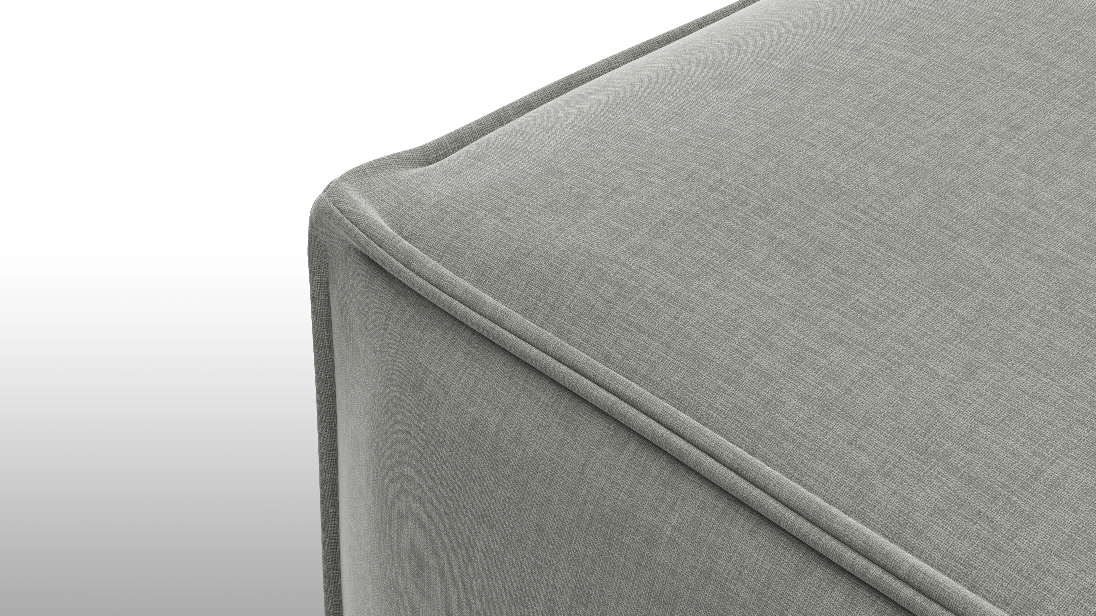 Extrasoft - Extrasoft Sectional Module, Medium Seat, Soft Gray Brushed Weave