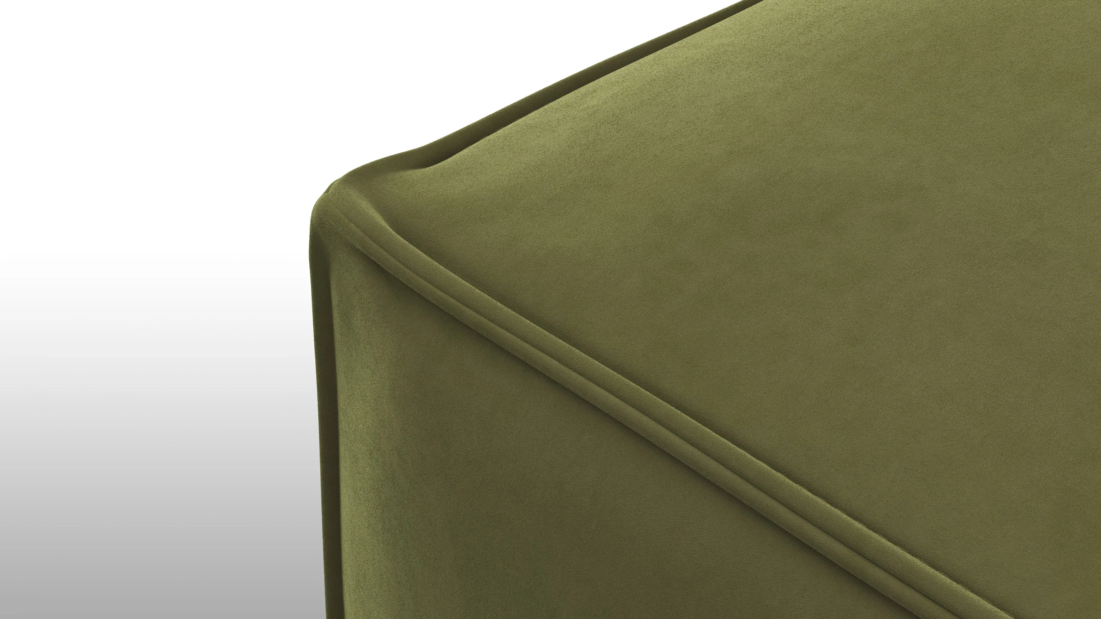 Extrasoft - Extrasoft Sectional Module, Small Armrest, Spruce Luxe Velvet