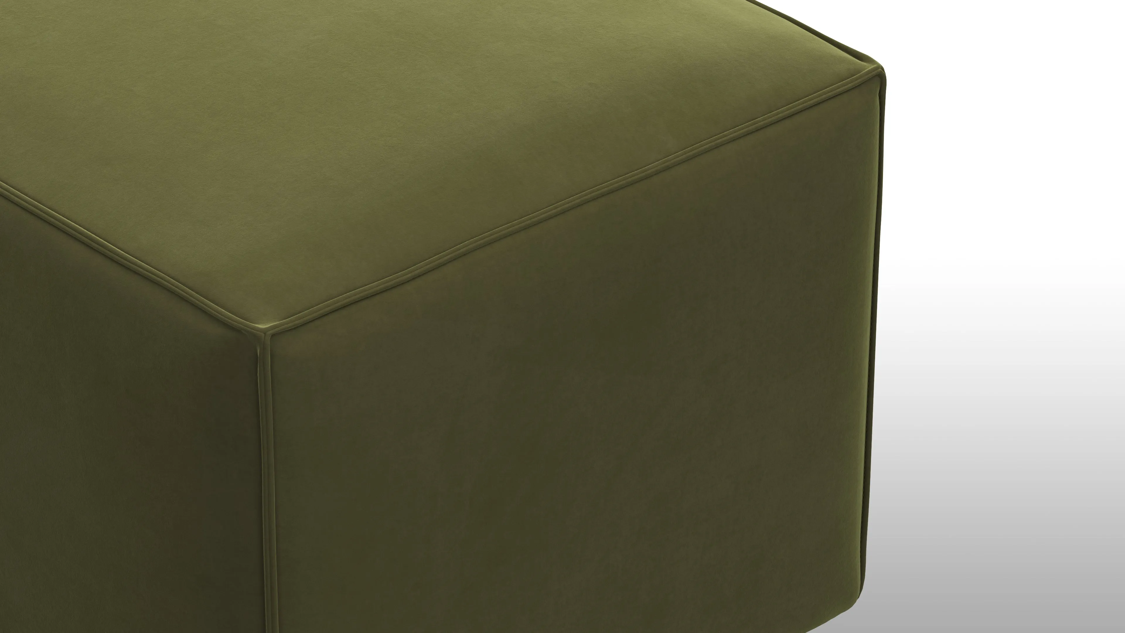 Extrasoft - Extrasoft Sectional Module, Small Armrest, Spruce Luxe Velvet