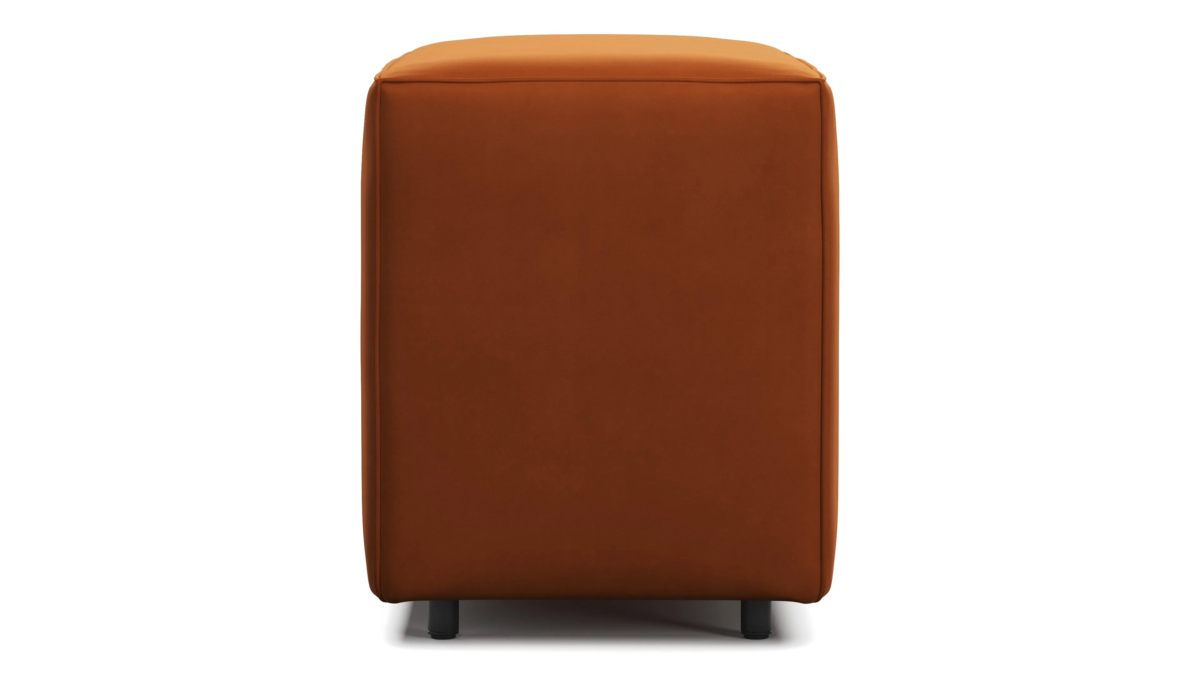 Extrasoft - Extrasoft Sectional Module, Small Backrest, Burnt Orange Velvet