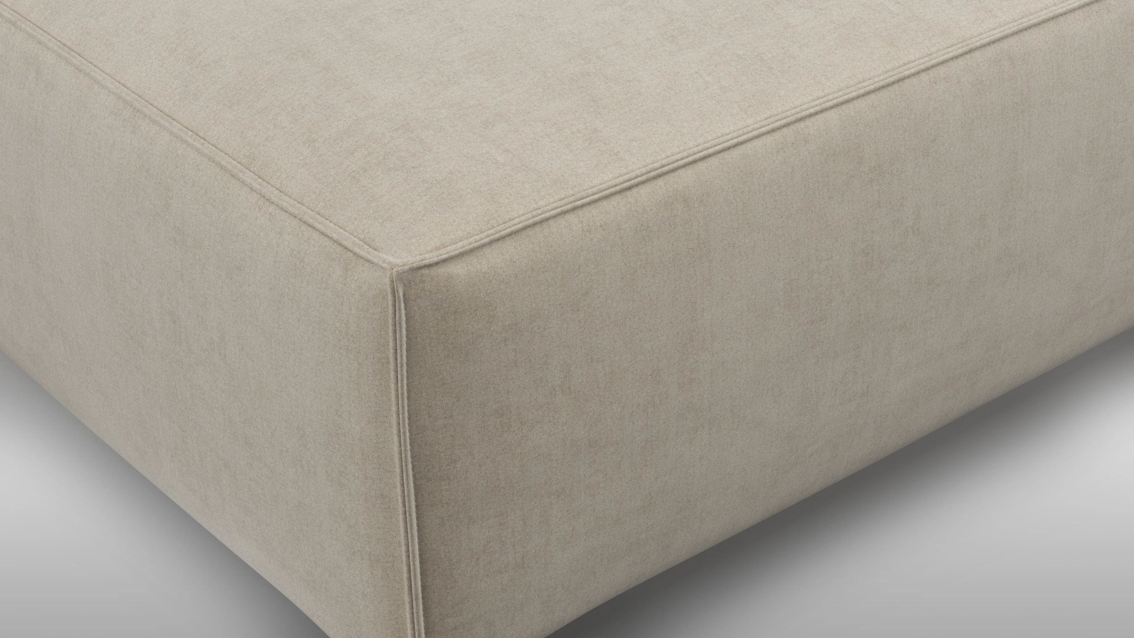 Extrasoft - Extrasoft Sectional Module, Small Seat, Biscotti Brushed Weave