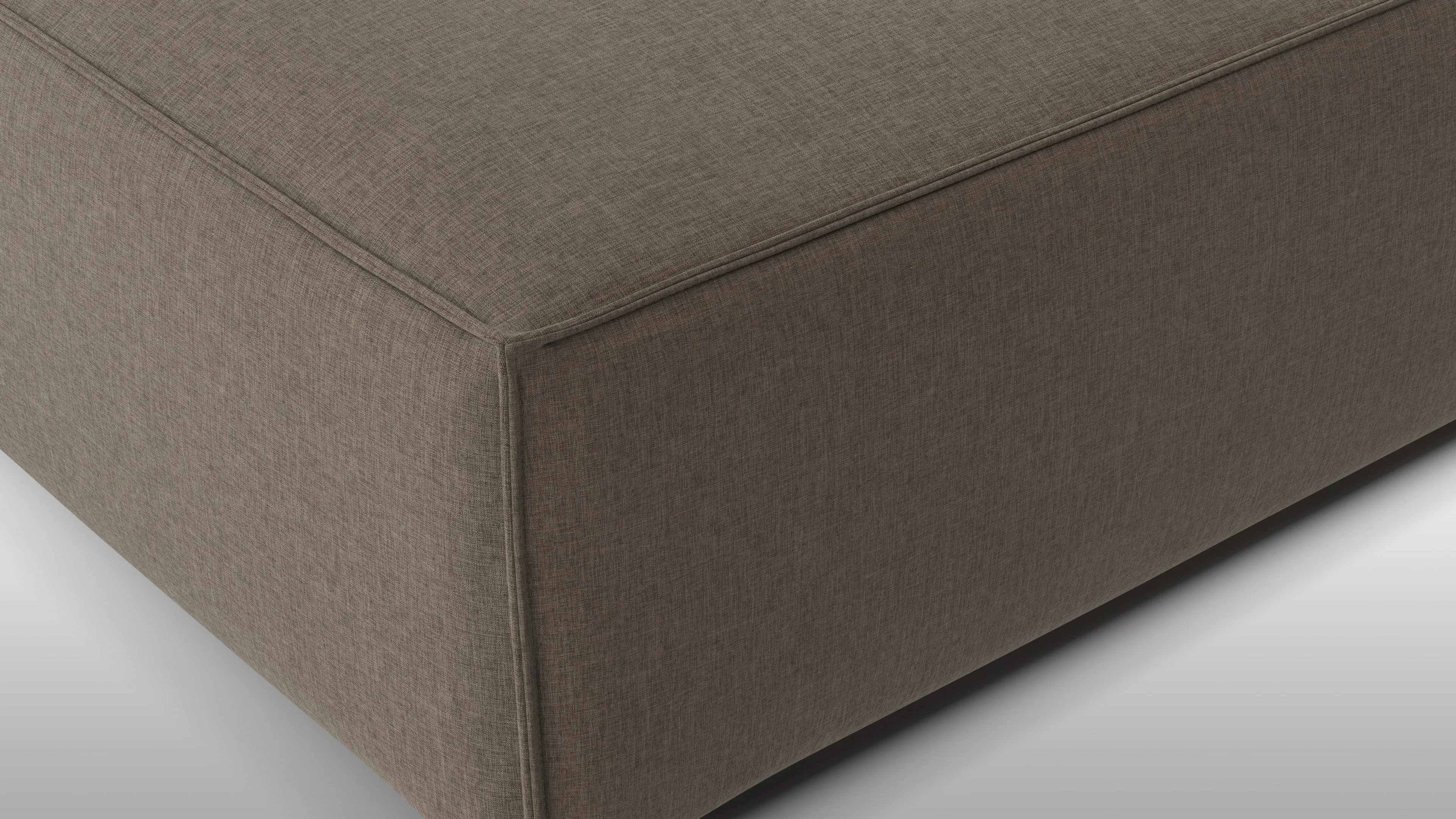 Extrasoft - Extrasoft Sectional Module, Small Seat, Coffee Brushed Weave