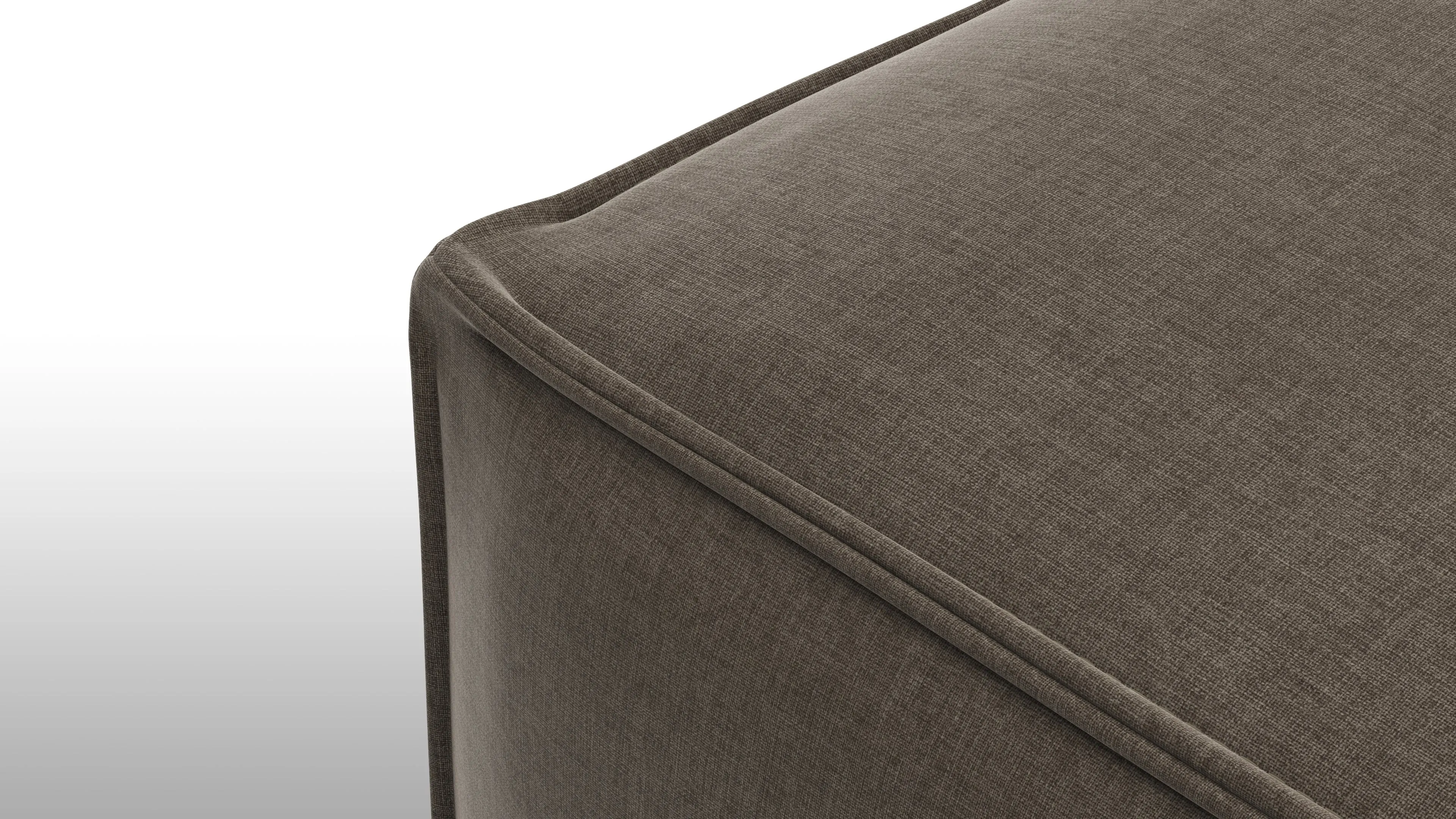 Extrasoft - Extrasoft Sectional Module, Small Seat, Coffee Brushed Weave