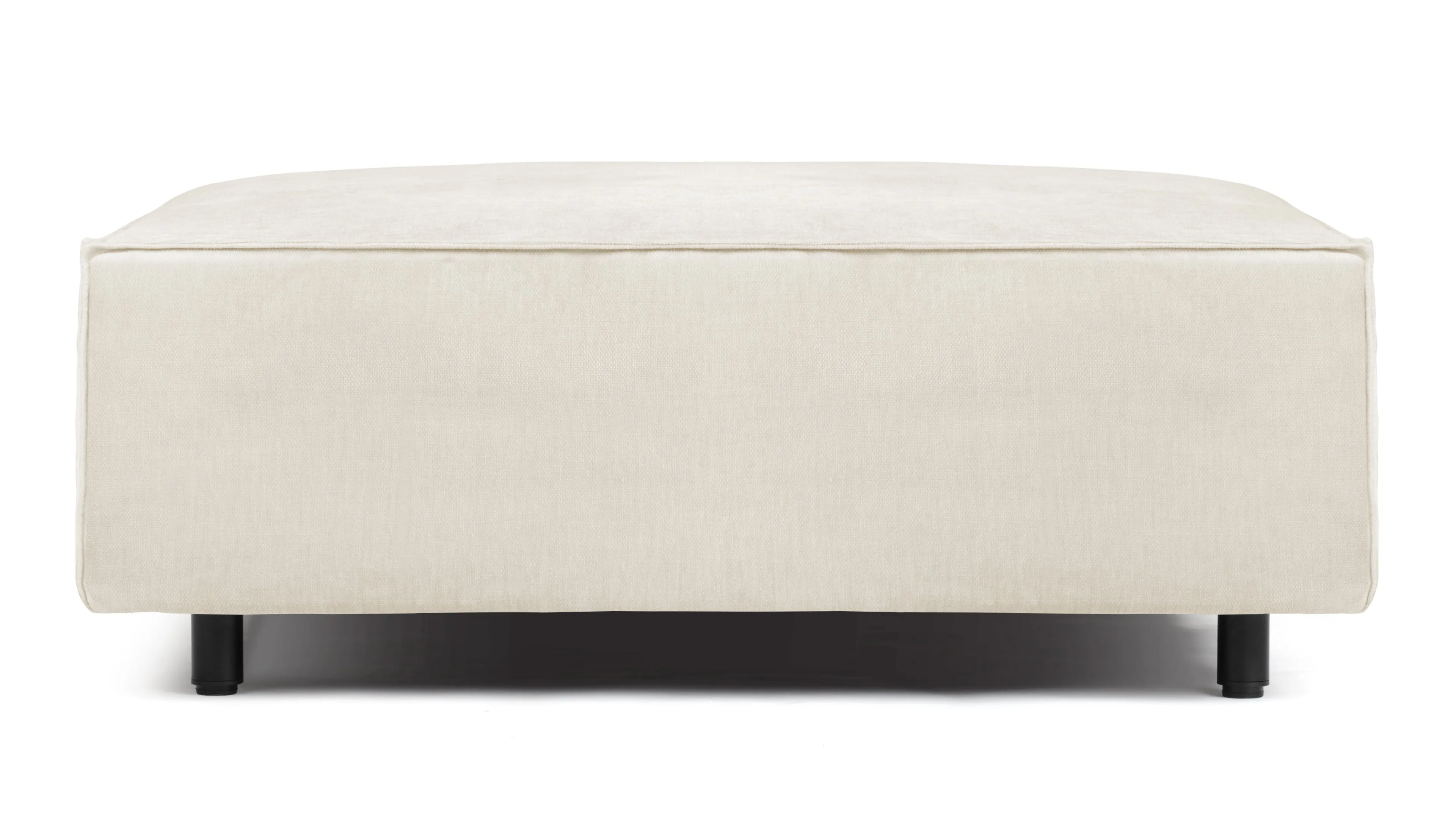 Extrasoft - Extrasoft Sectional Module, Small Seat, Ivory Chenille