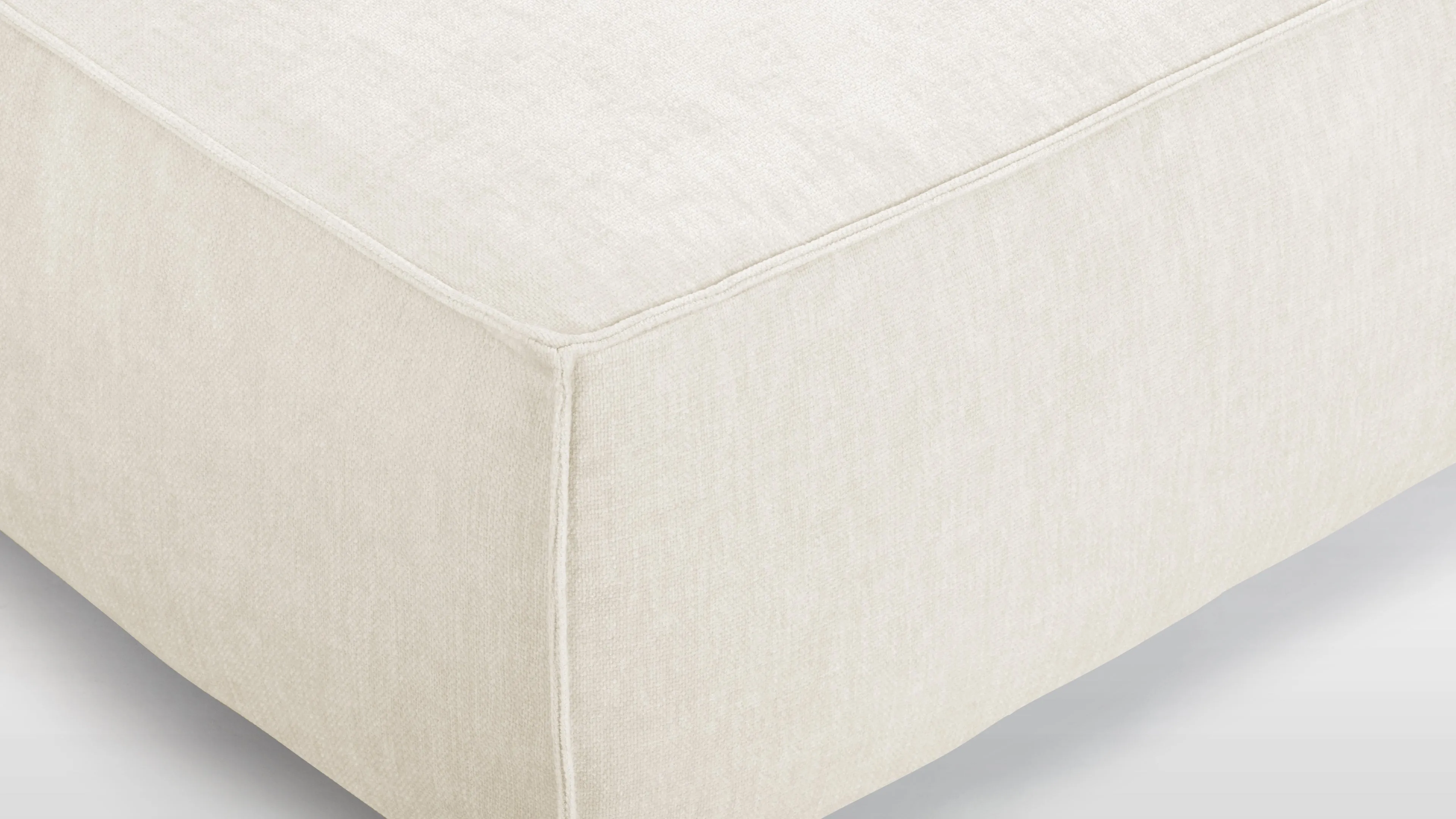 Extrasoft - Extrasoft Sectional Module, Small Seat, Ivory Chenille