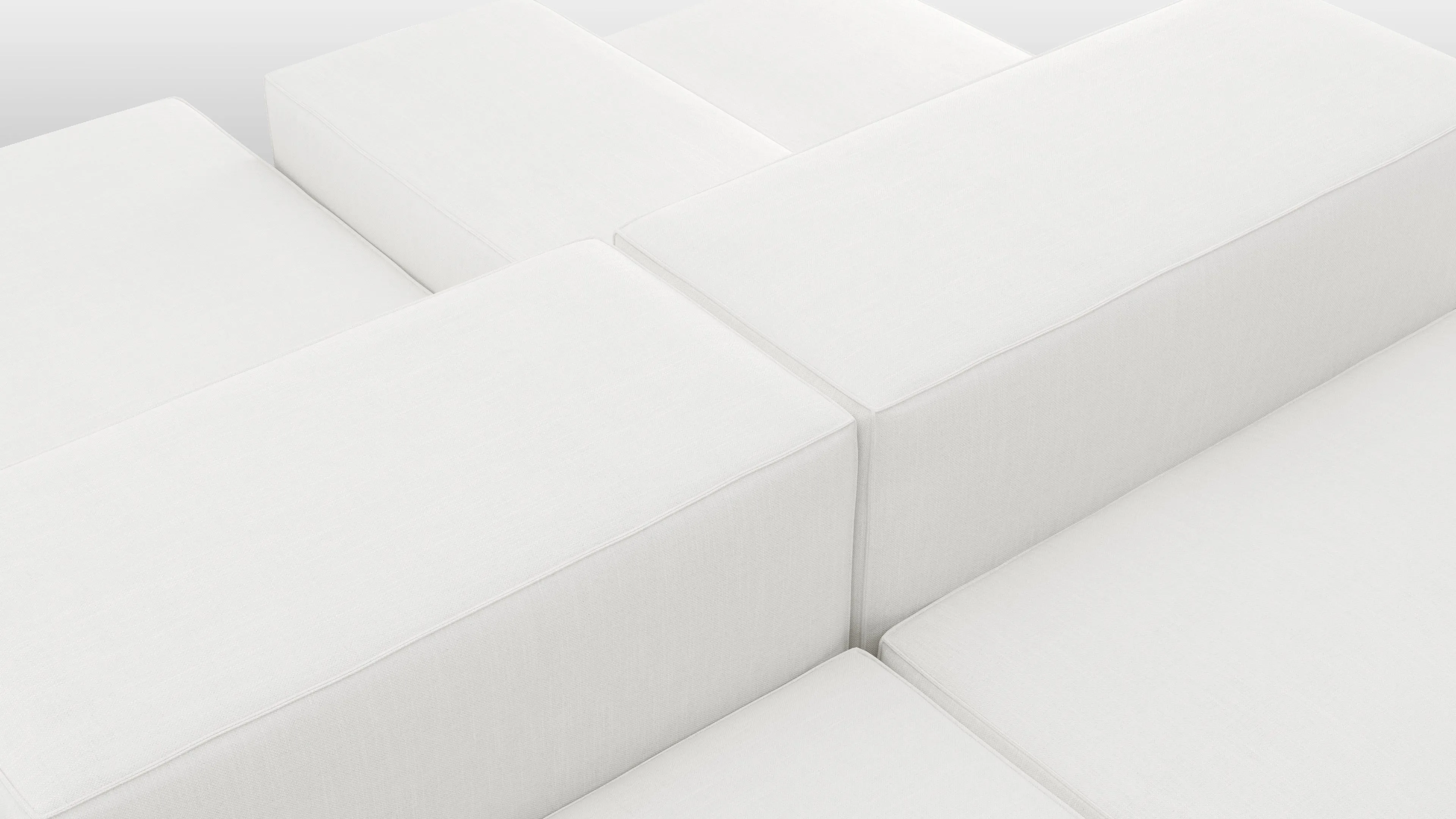 Extrasoft - Extrasoft Sectional Sofa, Combination 1, Left, White Linen